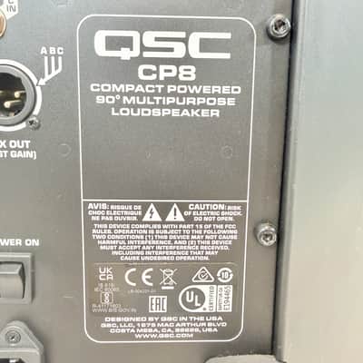 QSC CP8 8" 1000W Compact Powered PA Speaker / Floor Monitor Current Production image 7