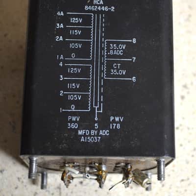 RCA RCA 8462446-2 Transformers (2) 60s? Made by ADC image 2