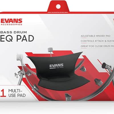 EQ Pad Bass Drum Dampeners - Bass Drum Sound Dampening - Attaches to Drum Shell - Adjustable, Hinged - Controls Attack & Sustain - Great for Close Drum Mics - 1 Multi-Use Pad image 2