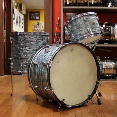1950s Gretsch Broadkaster Outfit in Midnight Blue Pearl 14x22 9x13 16x16 image 1