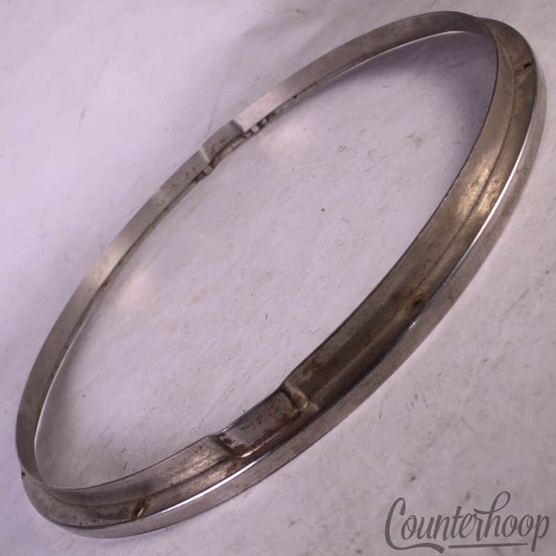 Leedy 14" 8-Lug Double-Flange Snare Drum Resonant Side Rim/Hoop Nickel-Steel USA image 1