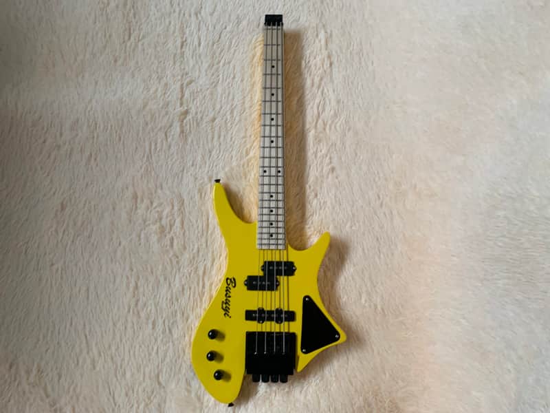 4 String Short Scale Neck Through Bass/6 String Tremolo Busuyi Double Side, Headless Guitar (Lefty) image 1
