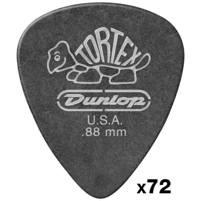 488R88 Tortex Pitch Black 0,88 mm Sachet de 72 Dunlop image 1