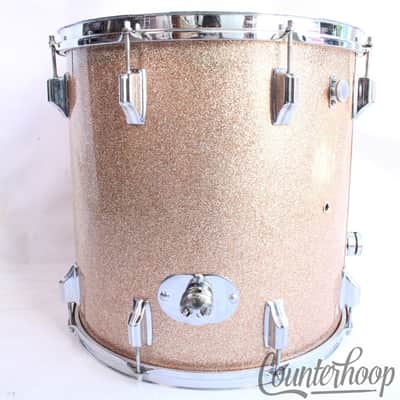 *Rogers Champagne Sparkle 16x16"Floor Tom Drum Cleveland,OH Holiday Vintage 60s* image 6