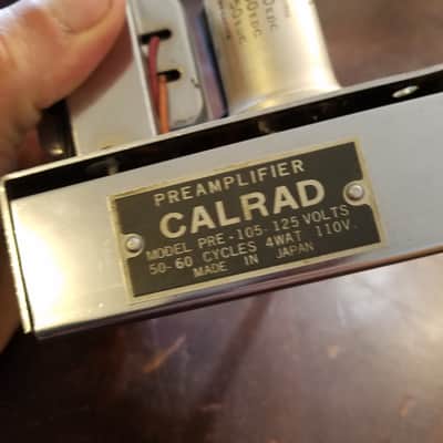 Calrad PRE-105 Tube Preamp Optical Movie Soundtrack?  Projector?  6SC7 1960s - Bright Chrome image 2