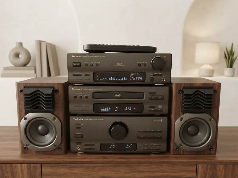 Technics CH750 Rare Vintage System Amplifier Tuner CD EQ Panasonic Speakers