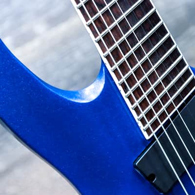Jackson X Series Soloist Arch Top SLAT7 MS Metallic Blue Electric Guitar w/Bag image 9