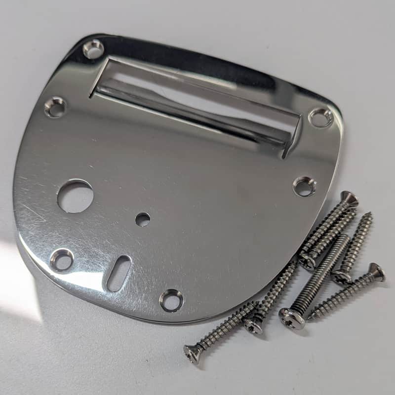 fax Guitars offset vibrato knife edge pivot plate replacement - Polished image 1