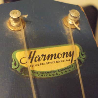 Harmony Ukulele Hawaiian 1950s Blue, All Original image 2