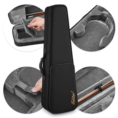 EVA-330 4/4 Full-Size Acoustic Violin Student Fiddle Set – Handmade Spruce & Maple with Case, Shoulder Rest, 2 Bows & Tuner image 5