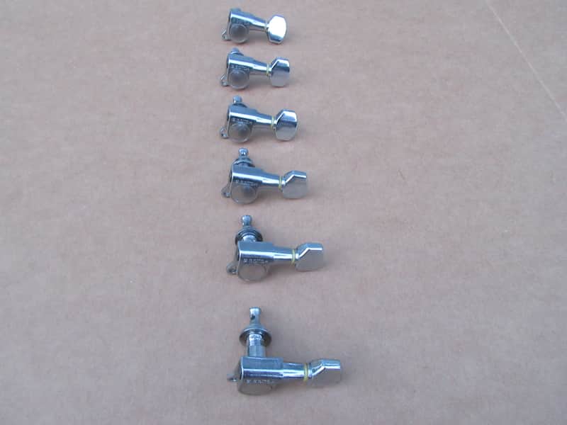 Vintage Gotoh Japan 6 Inline Guitar Tuners In Line Tuners image 1