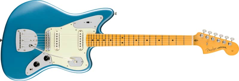 Fender American Professional Classic Jaguar Maple FB Faded Lake Placid Blue with Bag