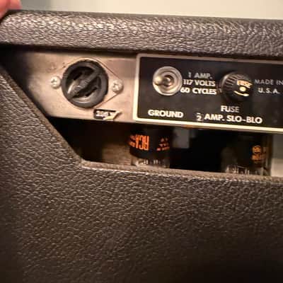 1965 Fender Deluxe Reverb 2-Channel 22-Watt 1x12" Guitar Combo Blackface Vintage with Anvil Flight Case image 8