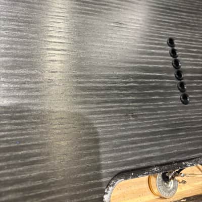 Partially Loaded Telecaster Body - Satin Black with White Dog Hair - Ash image 6