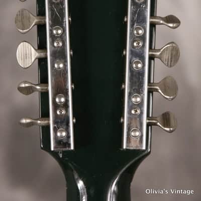 original 1967 Danelectro SLIMLINE DANE B3N 12-string DARK GREEN!!! image 14