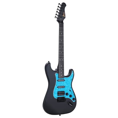 WINZZ EGS112H-BKM 39-inch ST Solid Poplar Wood Electric Guitar Kit HSS Pickup image 2