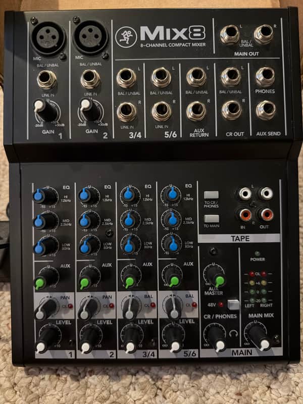 Mackie Mix8 8-Channel Compact Mixer 2015 - Present - Black image 1