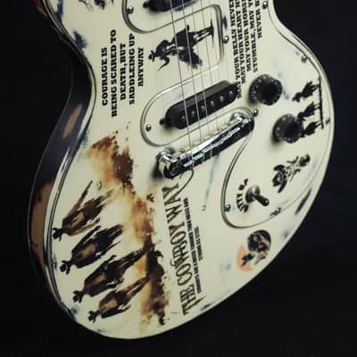 Custom Painted and Upgraded Epiphone Les Paul SL - Aged and Worn With Graphics image 3