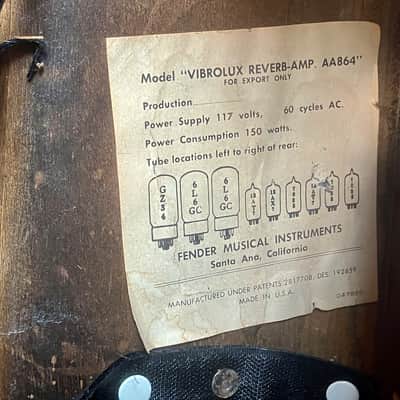 Fender Vibrolux Reverb 1967 AA864 Black Line Drip Edge image 10