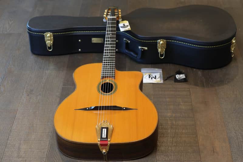 Dell’Arte Jimmy Rosenberg Signature Natural Acoustic/ Electric Gypsy Jazz Guitar + Case image 1