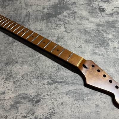 Real Life Relics Nitro Roasted Maple Strat® Stratocaster Neck Maple W Maple Fingerboard Rounded Fret Ends SRMM22 #1
