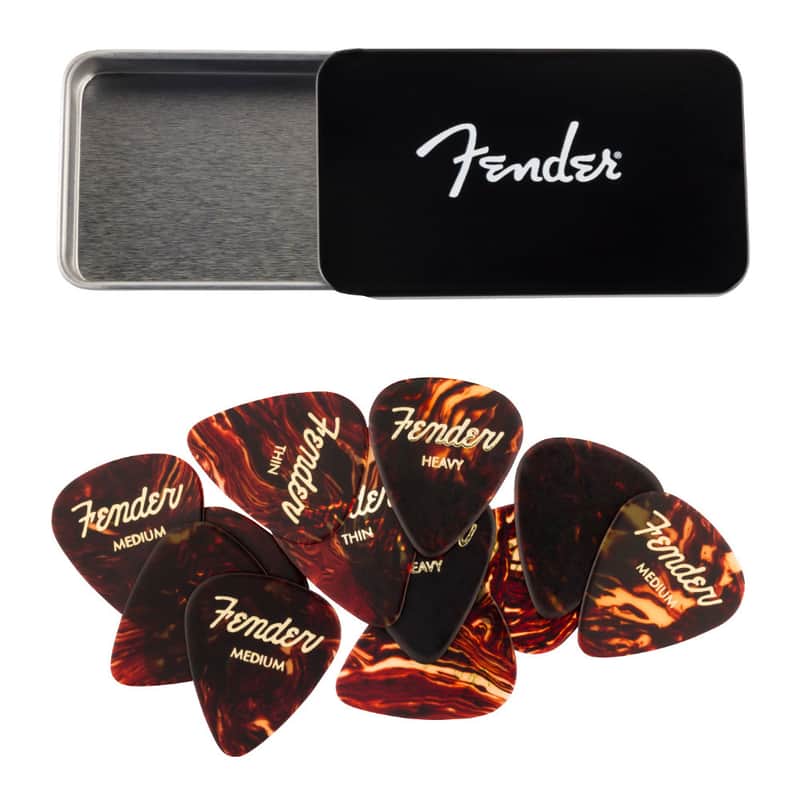 Fender Vintage Mix Pick Tin with Tortoiseshell Celluloid Picks and 351 Shape Limited-Editi... image 1