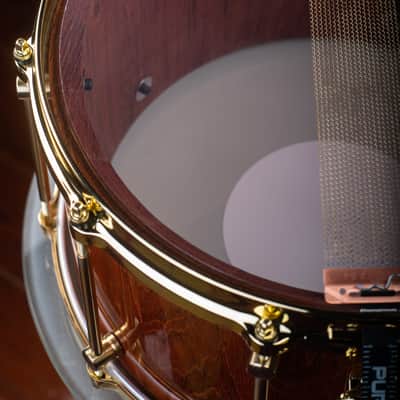 Seven Six Drum Company 8x14 Jiant Jatoba Brazilian Cherry Custom Snare Drum 2022 High Gloss Polyeste image 6
