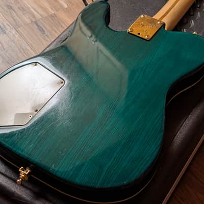1983 Fender Telecaster Elite Gold Electric Guitar Trans Emerald Green Excellent Player! image 19