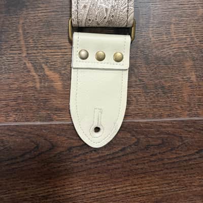 Couch Paisley Ivory Guitar Strap 2024 - Vegan Leather image 4