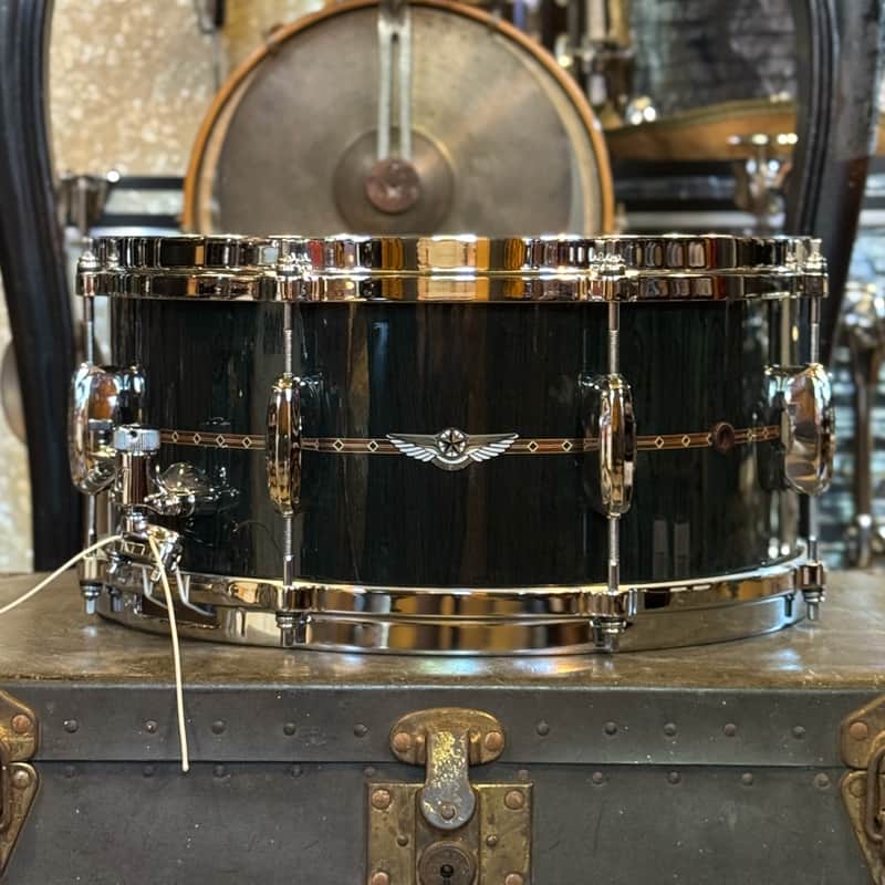 USED Tama 6.5x14 Star Bubinga Snare Drum in Dark Green Cordia Lacquer image 1