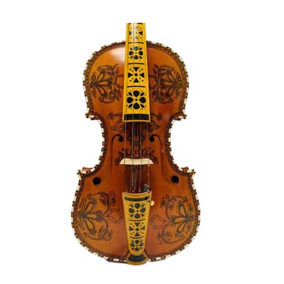 Hand made rare Norwegian fiddle 4*4 strings violin 4/4 ,hardanger fiddle image 2