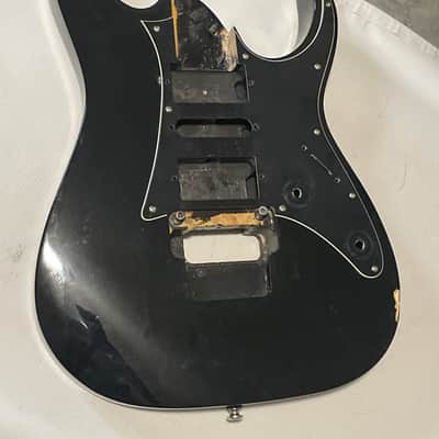 2010 Indonesian Ibanez RG350EX Black Strat Basswood Guitar Body Floyd Ready (Rough Shape) image 4