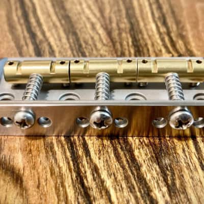 Van Dyke-Harms Telecaster Hybrid Half-Bridge and Comp Saddle Set 2021 Stainless Steel image 3