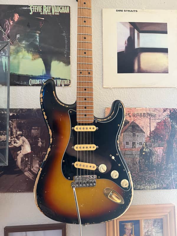 MJT Custom 1 Piece Alder Stratocaster with LH VegaTrem and Texas Specials image 1