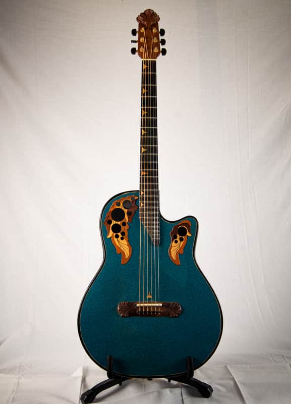 Ovation Adamas Longneck (built for Preston Reed) Around 1997 - Blue Green image 1