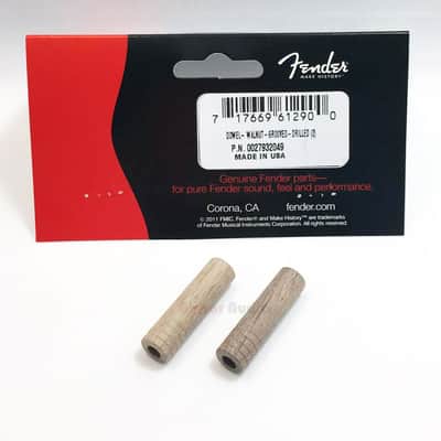 Genuine Fender Walnut Bi-Flex Truss Rod Wooden Dowels Cavity Plugs (Set of 2) image 2