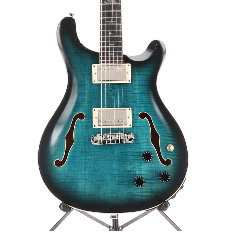 PRS SE Hollowbody II Piezo Electric Guitar - Peacock Blue Burst (P) (13064) image 1