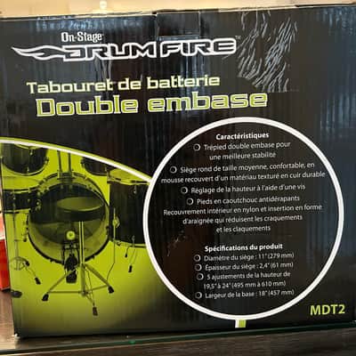 On-Stage MDT2 Double-Braced Drum Throne Seat image 2