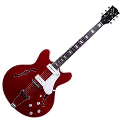 Vox Bobcat V90 Cherry Red Semi-Hollow Electric with case image 9