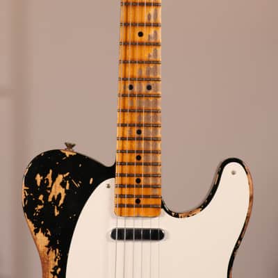 Fender Custom Shop Double Esquire 1950 Super Heavy Relic - Maple Fingerboard, Black image 6