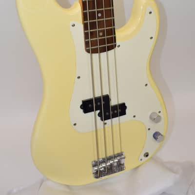 1994 Squier Standard Precision Bass 4-String Electric Bass Guitar, Rosewood Fingerboard, Antique White MIK image 2