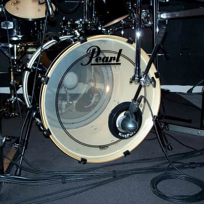 11 Piece PEARL double bass drum kit - rack mounted drums - Full Kit with Rack Hardware & 15 cymbals image 4