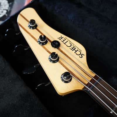 Schecter USA CUSTOM SHOP Michael Anthony Koa Top 4-String Electric Bass Guitar w/ Black Tolex Hard Case image 8