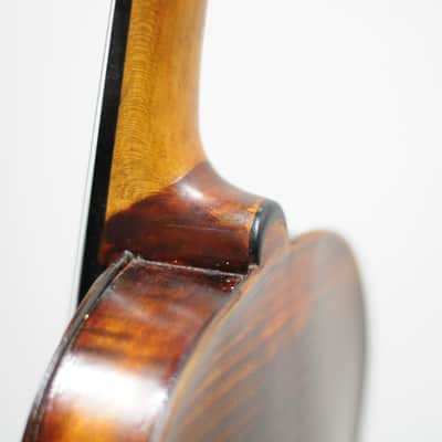 Faux Flamed Full Size Violin or fiddle c. 1900 reparied by Gosparlin of Glendale CA image 11