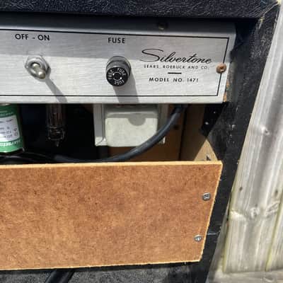 Silvertone Model 1471 5-Watt 1x8 Guitar Combo Early 1960s - Black with White Grille image 6