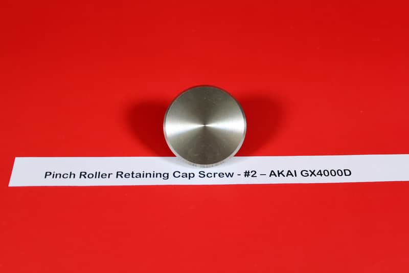 Akai Reel to Reel Pinch Roller Retaining Cap Screw - #2 1970's - 1980's - Silver / Black image 1