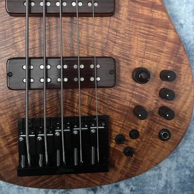 Fodera Monarch 19mm 34” scale 2012 - Koa Acrylic Satin image 9