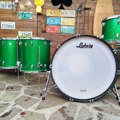 LUDWIG Classic Maple Zep Set 2018, Green Sparkle. image 10