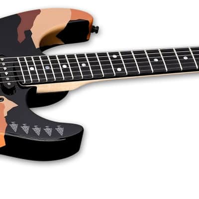 ESP GL Desert Eagle George Lynch Signature Black with Graphic Electric Guitar + Case B-Stock image 3