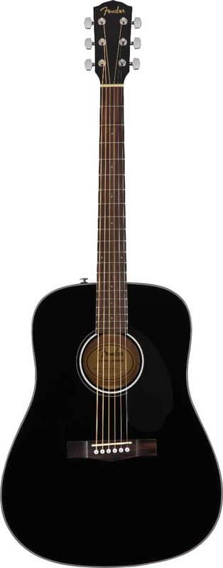 Fender CD-60S Dreadnought, Walnut Fingerboard, Black Black